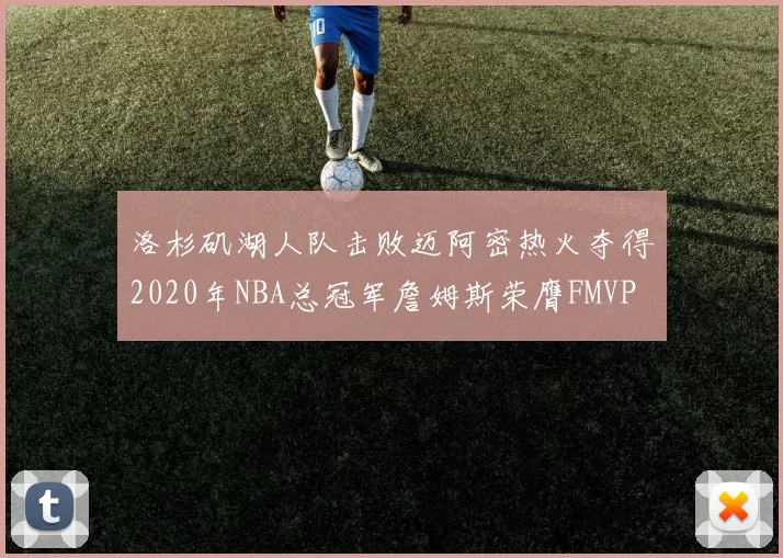 洛杉矶湖人队击败迈阿密热火夺得2020年NBA总冠军詹姆斯荣膺FMVP
